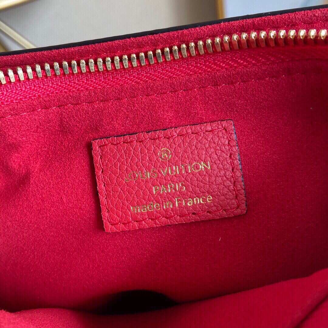 Original Copy Louis Vuitton M43776 Surene BB Monogram Coated Canvas and Grained Calf Leather Cherry
