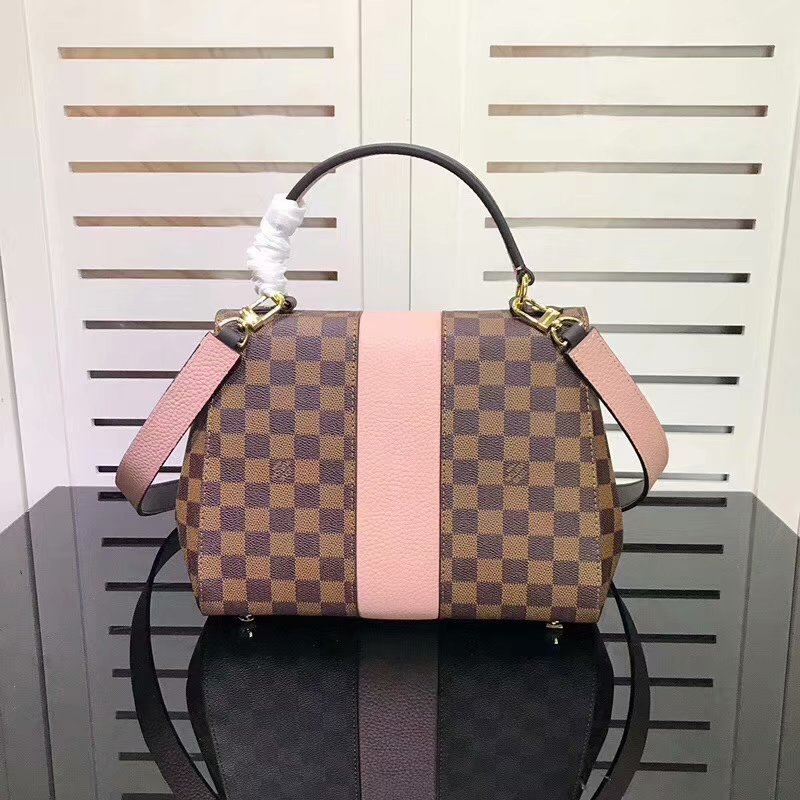Cheap Louis Vuitton N64417 Bond Street Damier Ebene and Taurillon Leather Magnolia