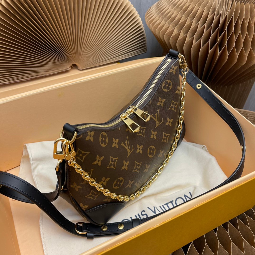 Louis Vuitton 2022 New Boulogne Handbag Monogram Coated Canvas Black M45831