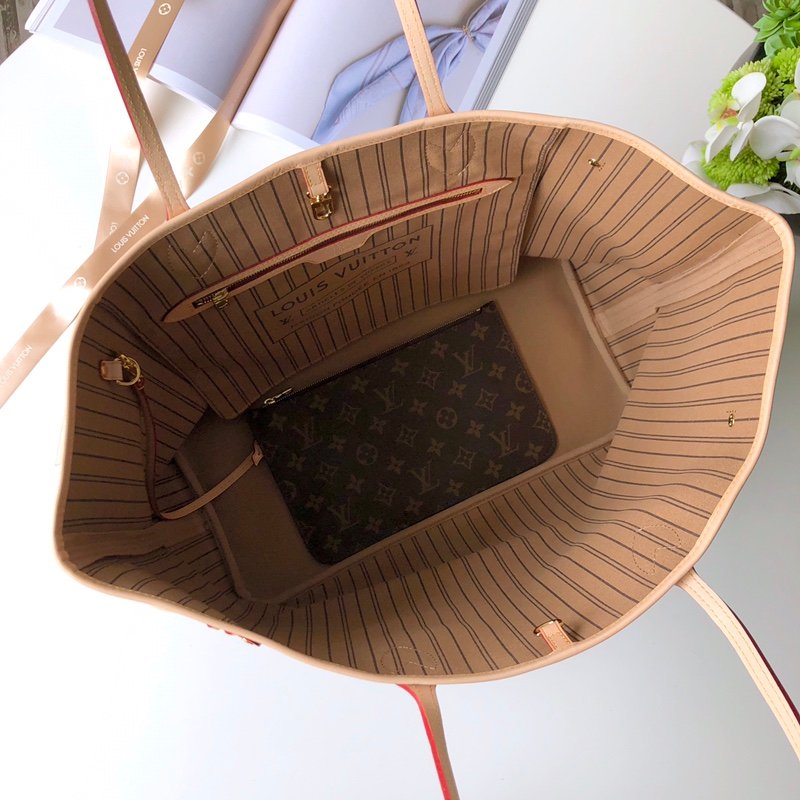 Louis Vuitton M40990 Neverfull GM Monogram Coated Canvas Beige