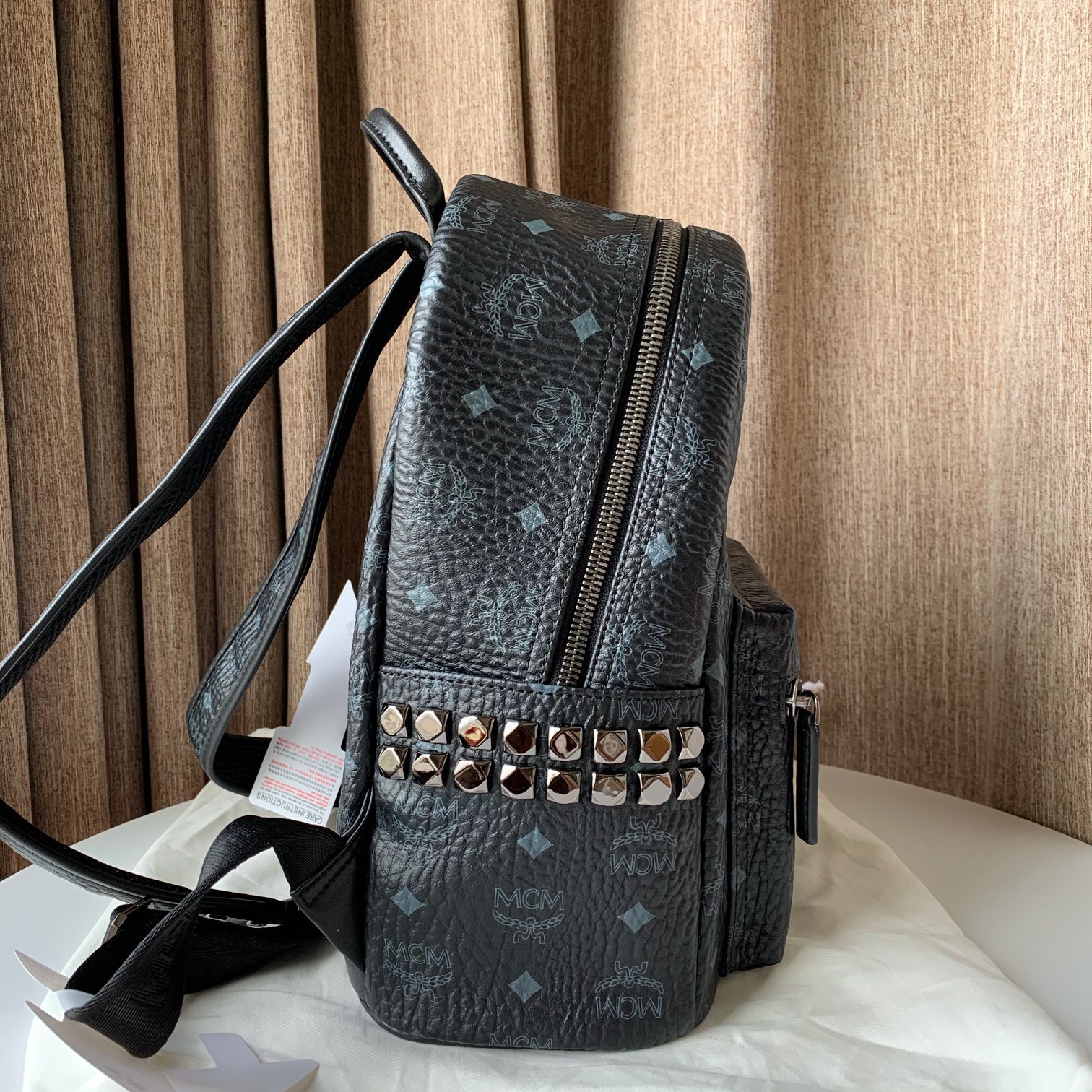 MCM Stark Backpack in Visetos Black