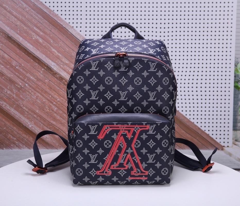 Louis Vuitton M43676 Apollo Men Backpack Monogram Eclipse Coated Canvas