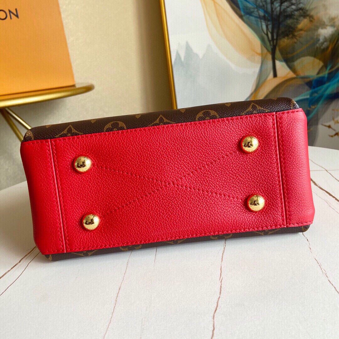 Original Copy Louis Vuitton M43776 Surene BB Monogram Coated Canvas and Grained Calf Leather Cherry