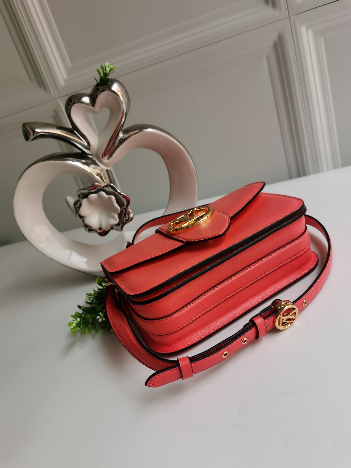 NEW Replica Louis Vuitton Pont 9 Handbag Smooth Leather Red