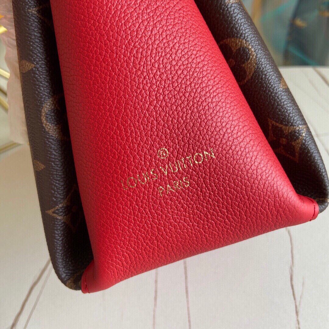 Original Copy Louis Vuitton M43776 Surene BB Monogram Coated Canvas and Grained Calf Leather Cherry