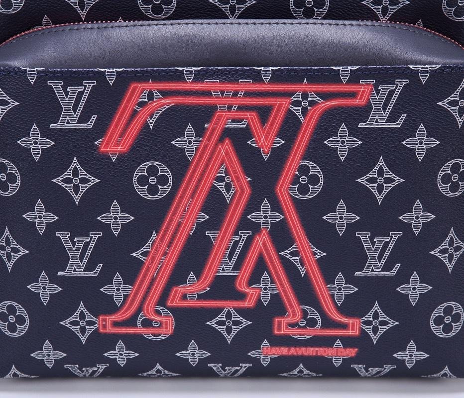 Louis Vuitton M43676 Apollo Men Backpack Monogram Eclipse Coated Canvas