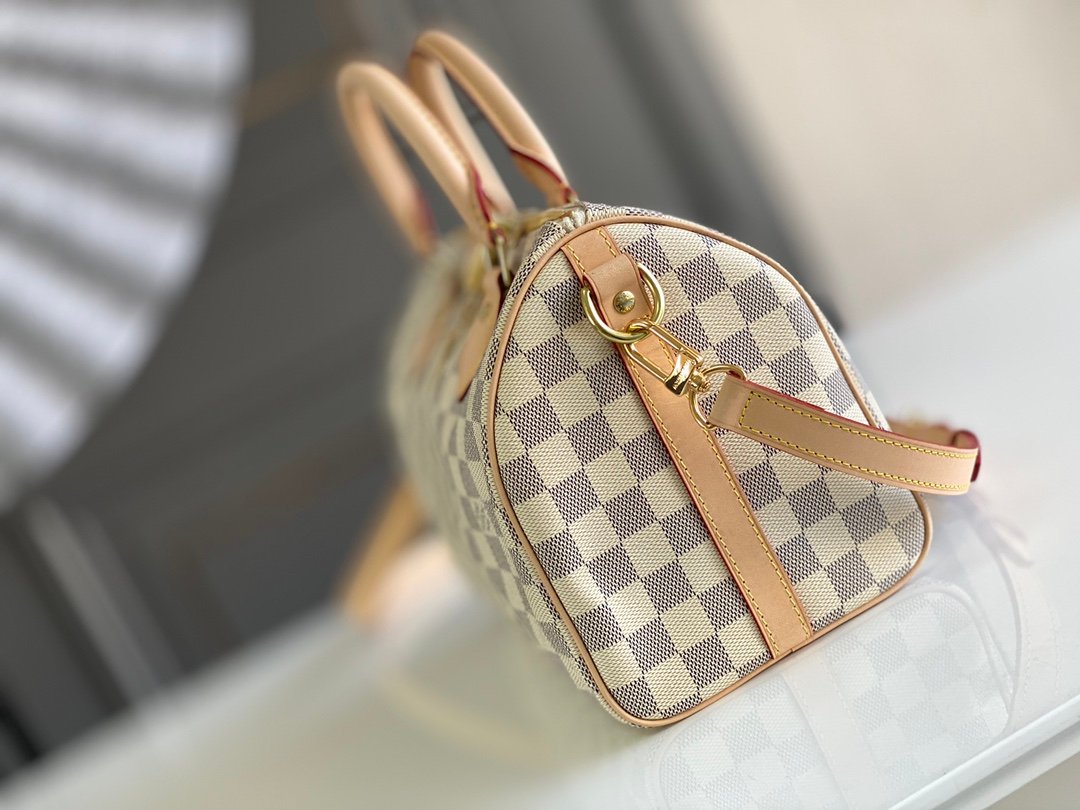 Louis Vuitton Bandouliere 25 Handbag in Fresh Damier Azur Canvas N41374
