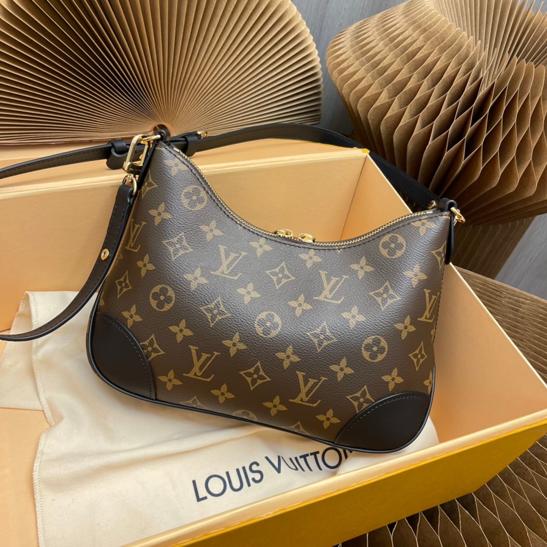 Louis Vuitton 2022 New Boulogne Handbag Monogram Coated Canvas Black M45831