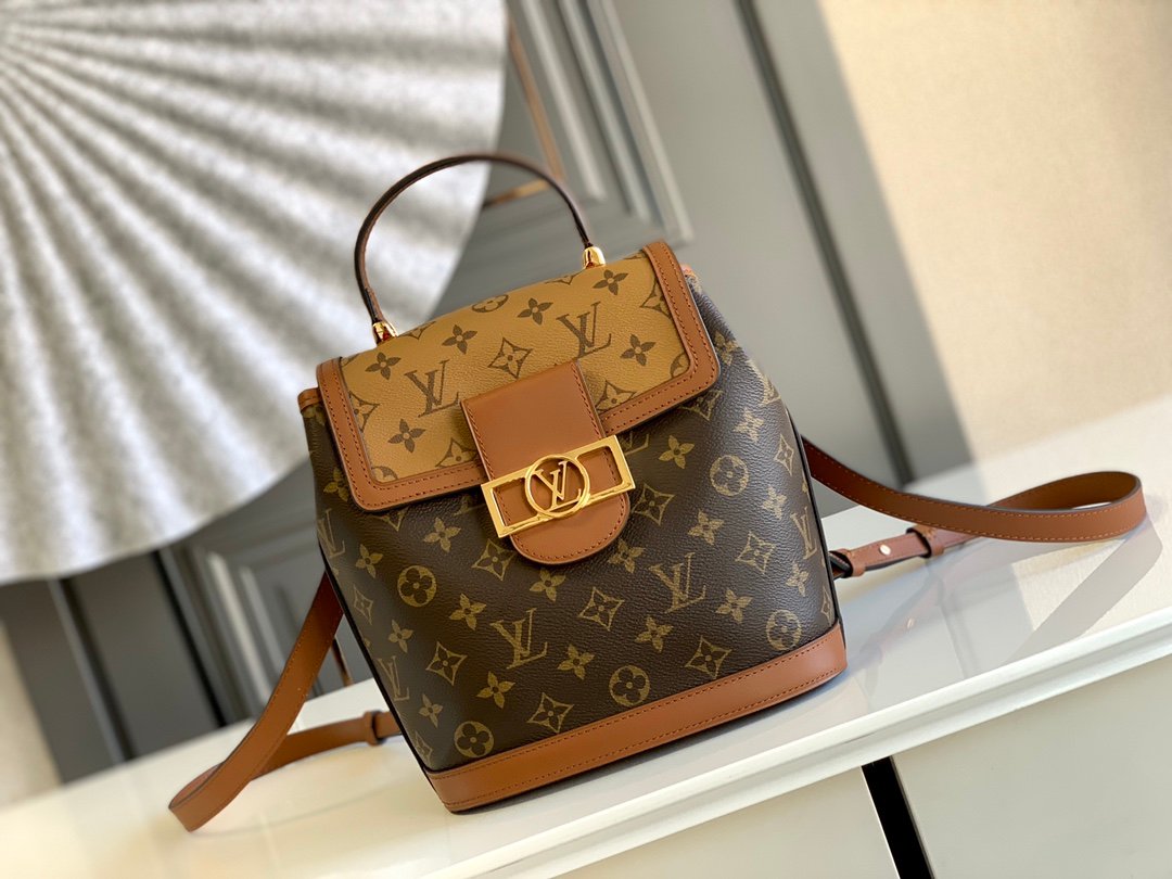 Louis-Vuitton-M45142-Dauphine-Backpack-PM-Monogram-Reverse.jpg Louis Vuitton M45142 Dauphine Backpack PM Monogram Reverse - Image 1