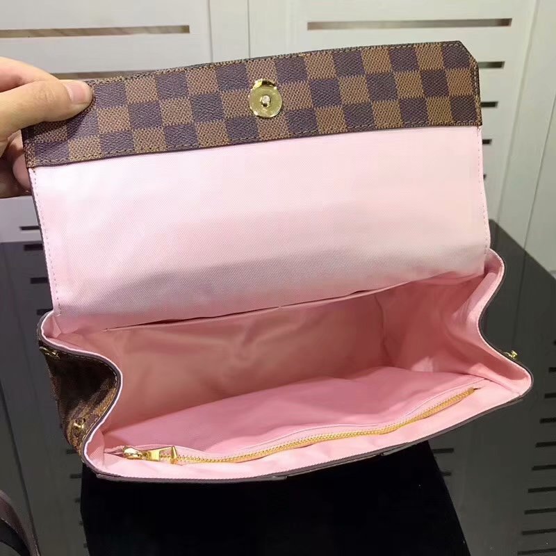 Cheap Louis Vuitton N64417 Bond Street Damier Ebene and Taurillon Leather Magnolia