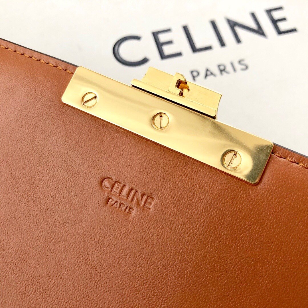 Original Copy Celine Medium Triomphe Bag in Triomphe Canvas and Calfskin