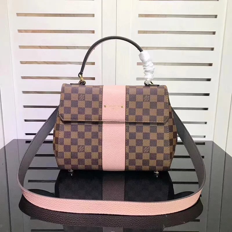 Cheap Louis Vuitton N64417 Bond Street Damier Ebene and Taurillon Leather Magnolia